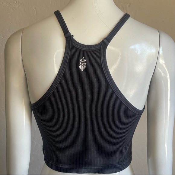 NWOT black free people ribbed crop tank - Picture 4 of 11